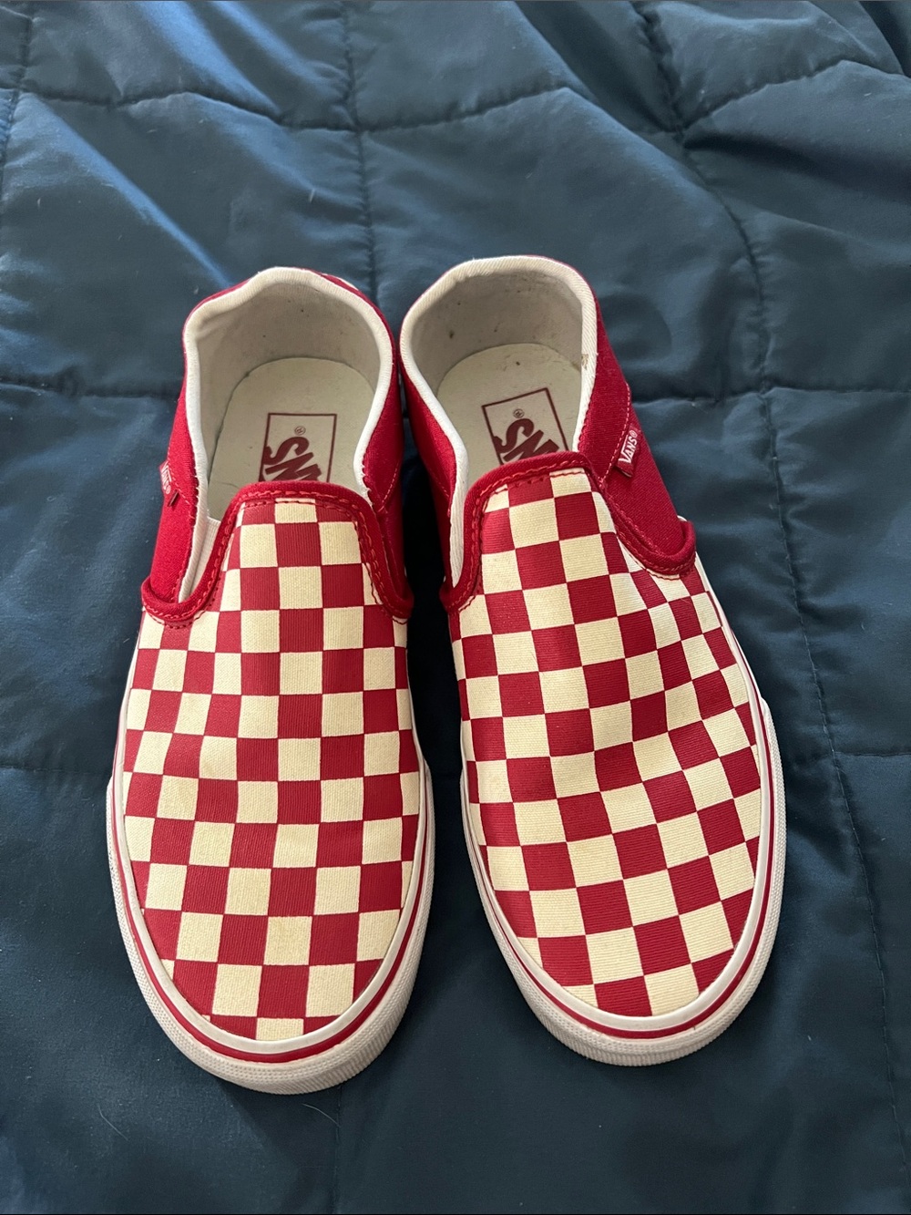 Red Checkered Vans